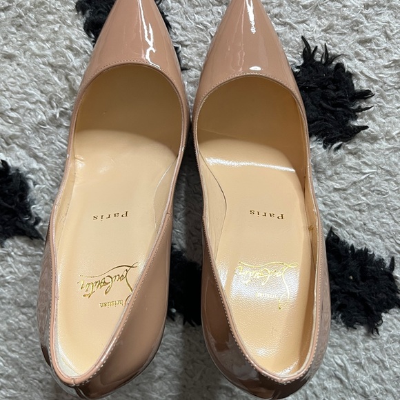 Christian Louboutin size 37.5 so Kate 120 patent nude stilettos new - Picture 6 of 15